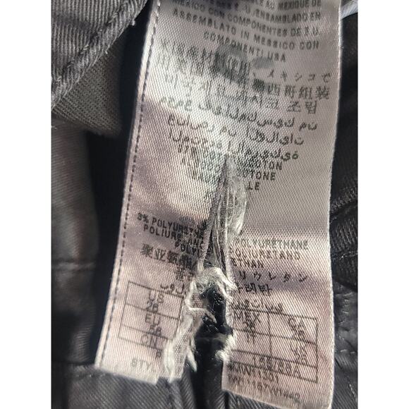 Guess Jeans SZ 26 Black Y2K Low Rise Daredevil Bootcut Stretch Distressed Pants - Picture 8 of 13